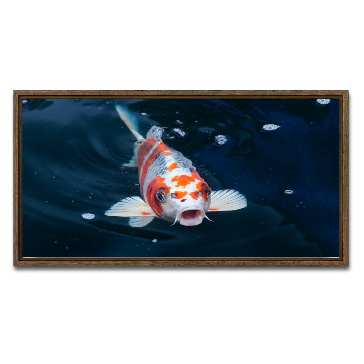 AUTO-MOCKUP WHITE | Koi | 1 Piece | Walnut Framed Canvas | group=2x1