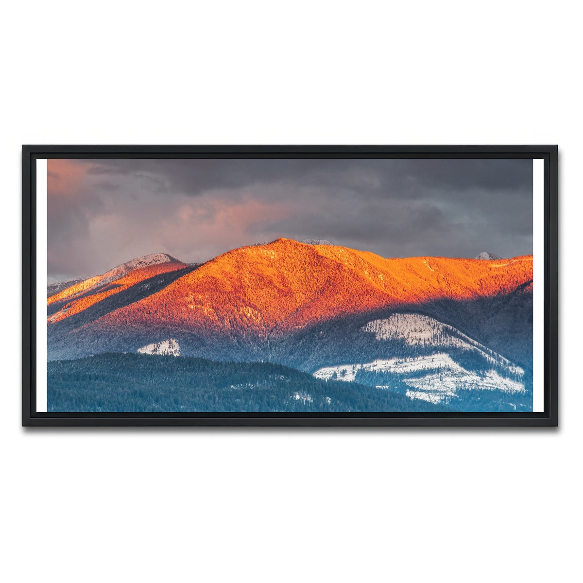 AUTO-MOCKUP WHITE | Kootenay Peaks | 1 Piece | Black Framed Canvas | group=2x1