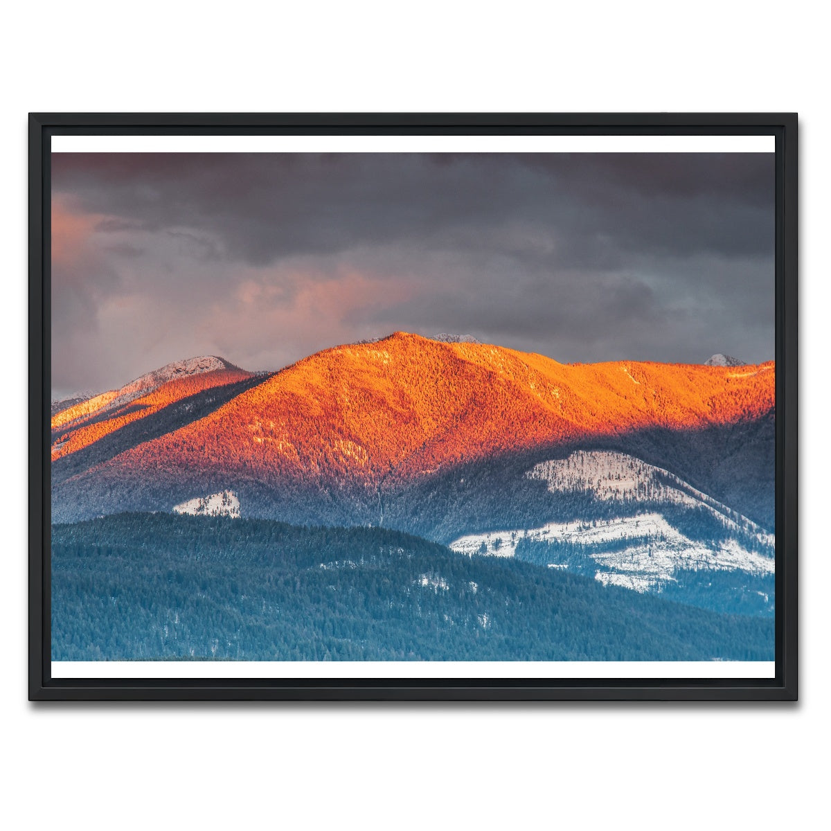 AUTO-MOCKUP WHITE | Kootenay Peaks | 1 Piece | Black Framed Canvas | group=4x3