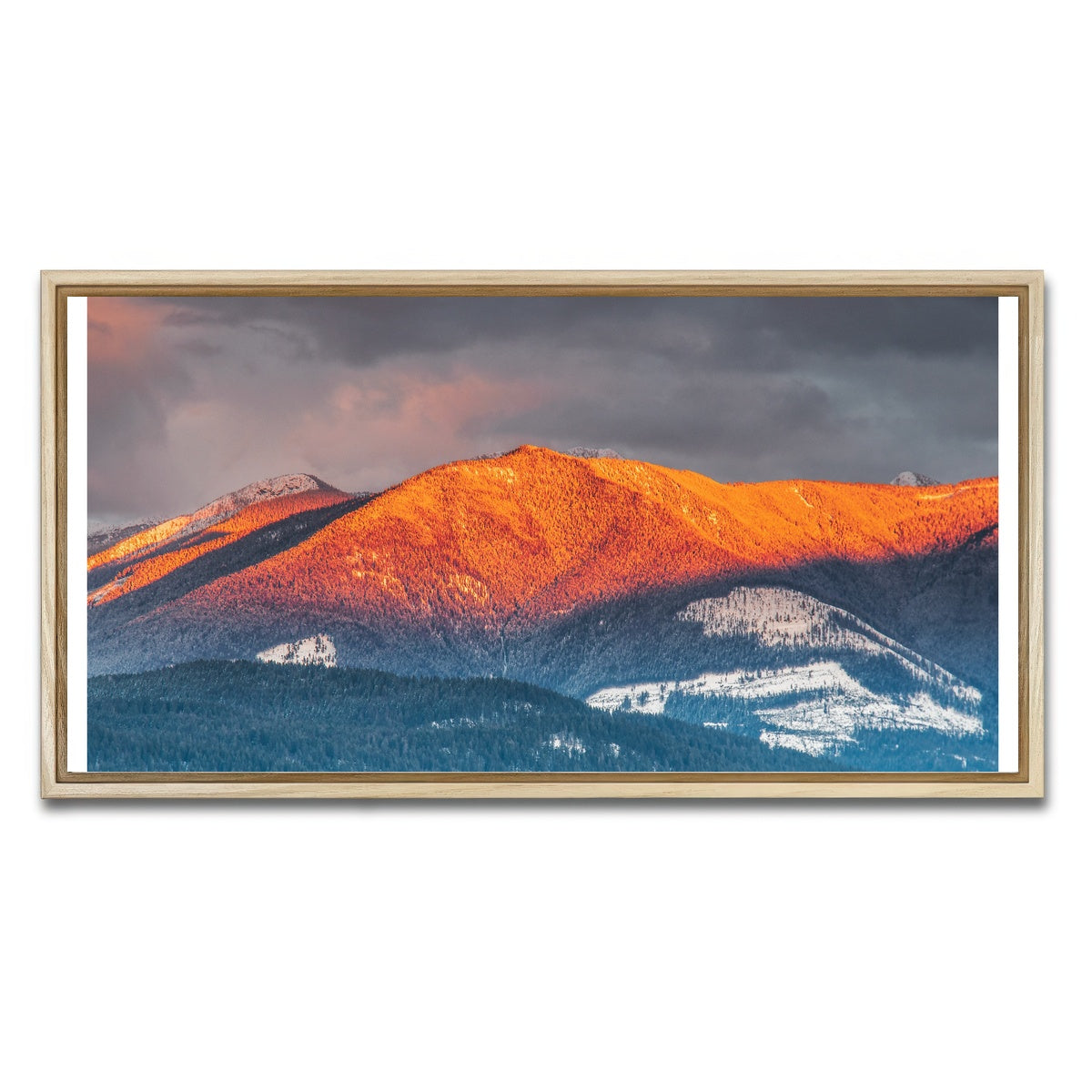 AUTO-MOCKUP WHITE | Kootenay Peaks | 1 Piece | Natural Framed Canvas | group=2x1