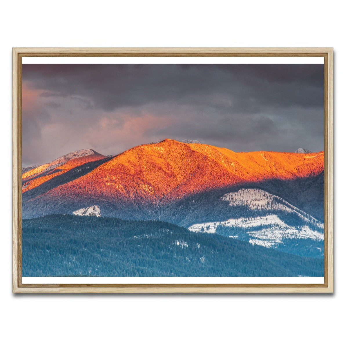 AUTO-MOCKUP WHITE | Kootenay Peaks | 1 Piece | Natural Framed Canvas | group=4x3