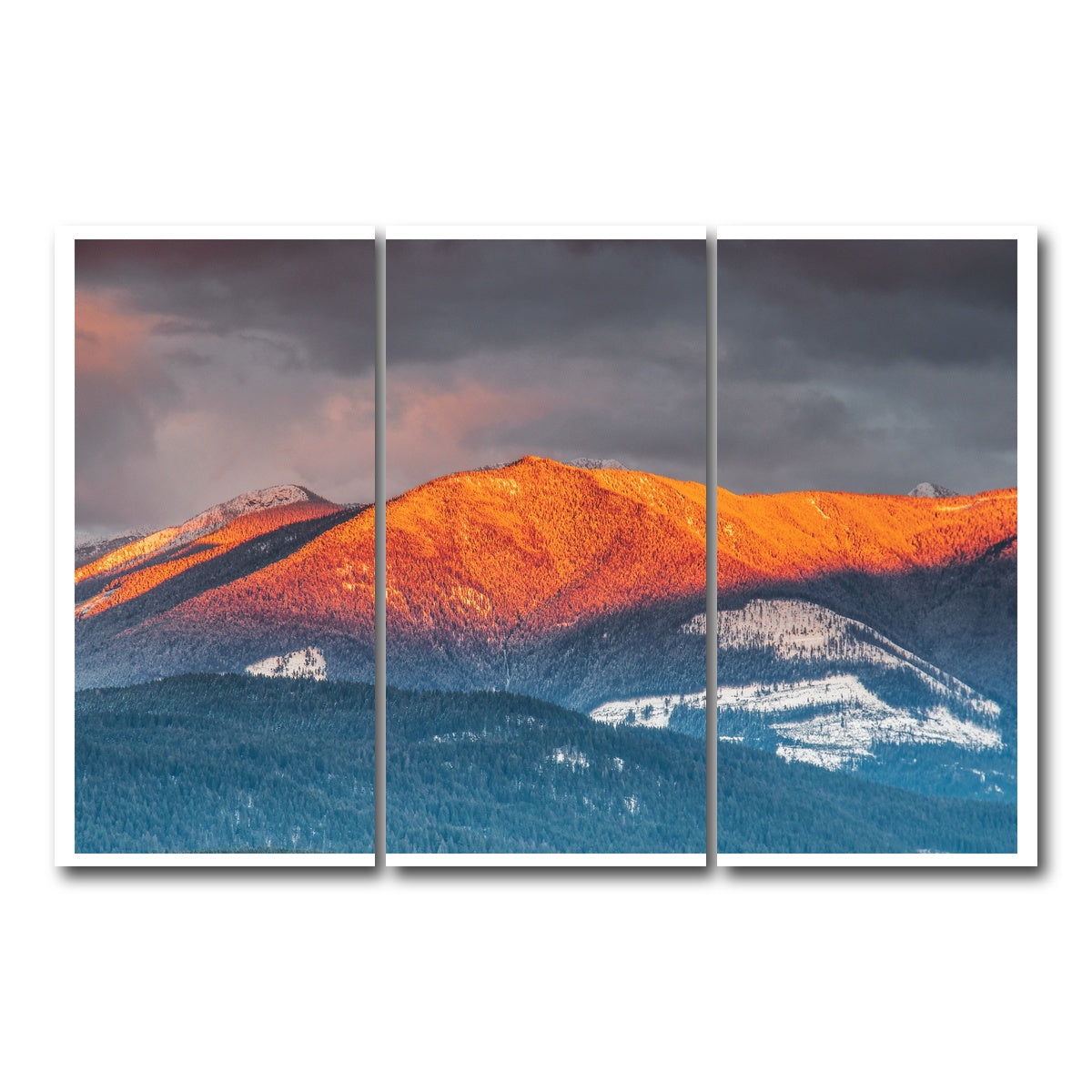 AUTO-MOCKUP WHITE | Kootenay Peaks | 3 Piece | Gallery Wrap Canvas | group=12x24