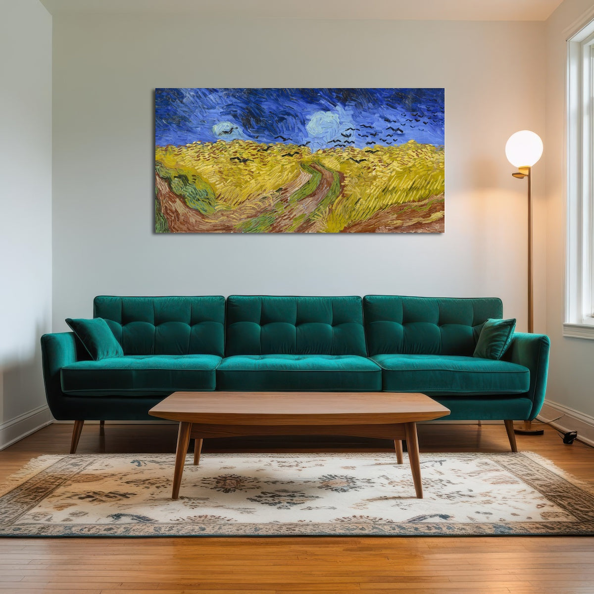 AUTO-MOCKUP ROOM | Korenveld met kraaien