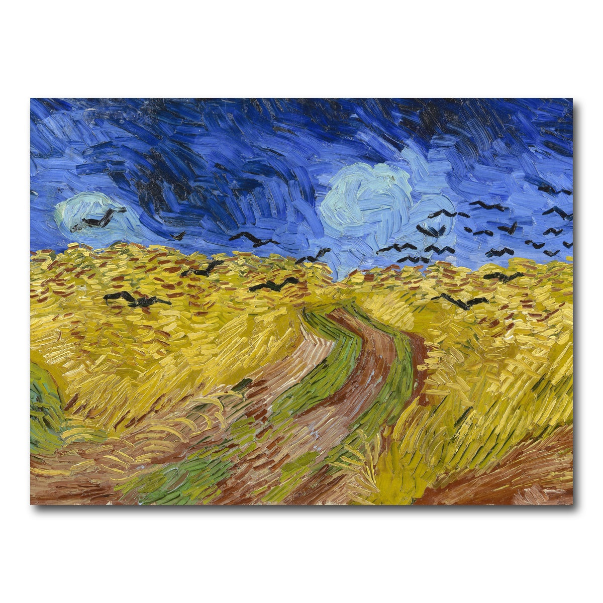 AUTO-MOCKUP WHITE | Korenveld met kraaien | 1 Piece | Gallery Wrap Canvas | group=4x3