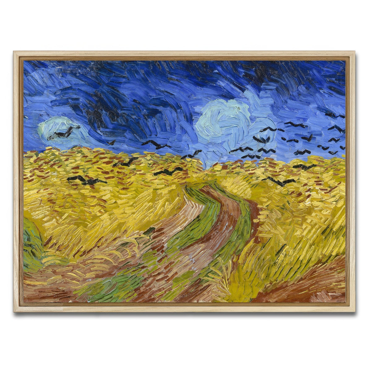 AUTO-MOCKUP WHITE | Korenveld met kraaien | 1 Piece | Natural Framed Canvas | group=4x3