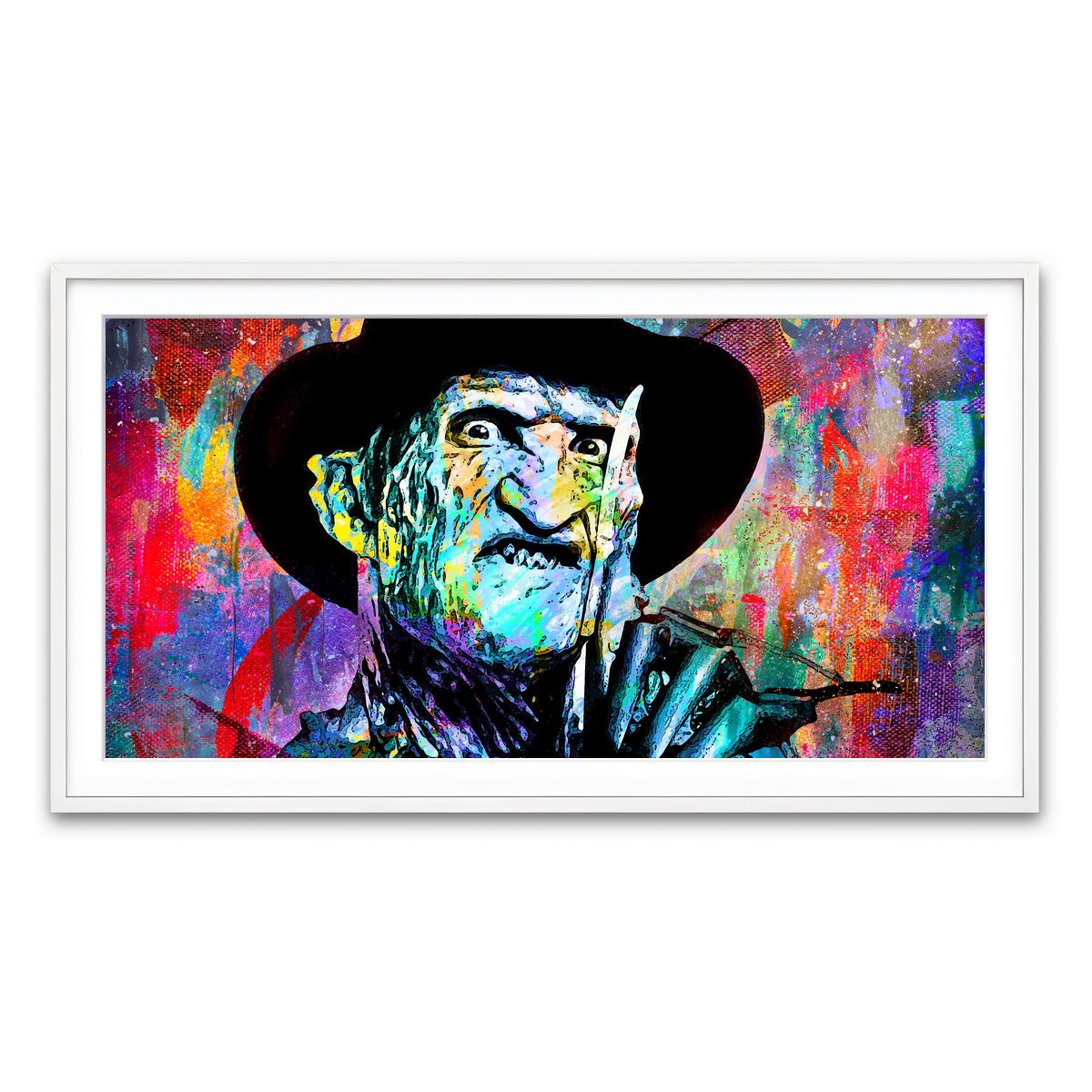 Framed Print 2x1 White