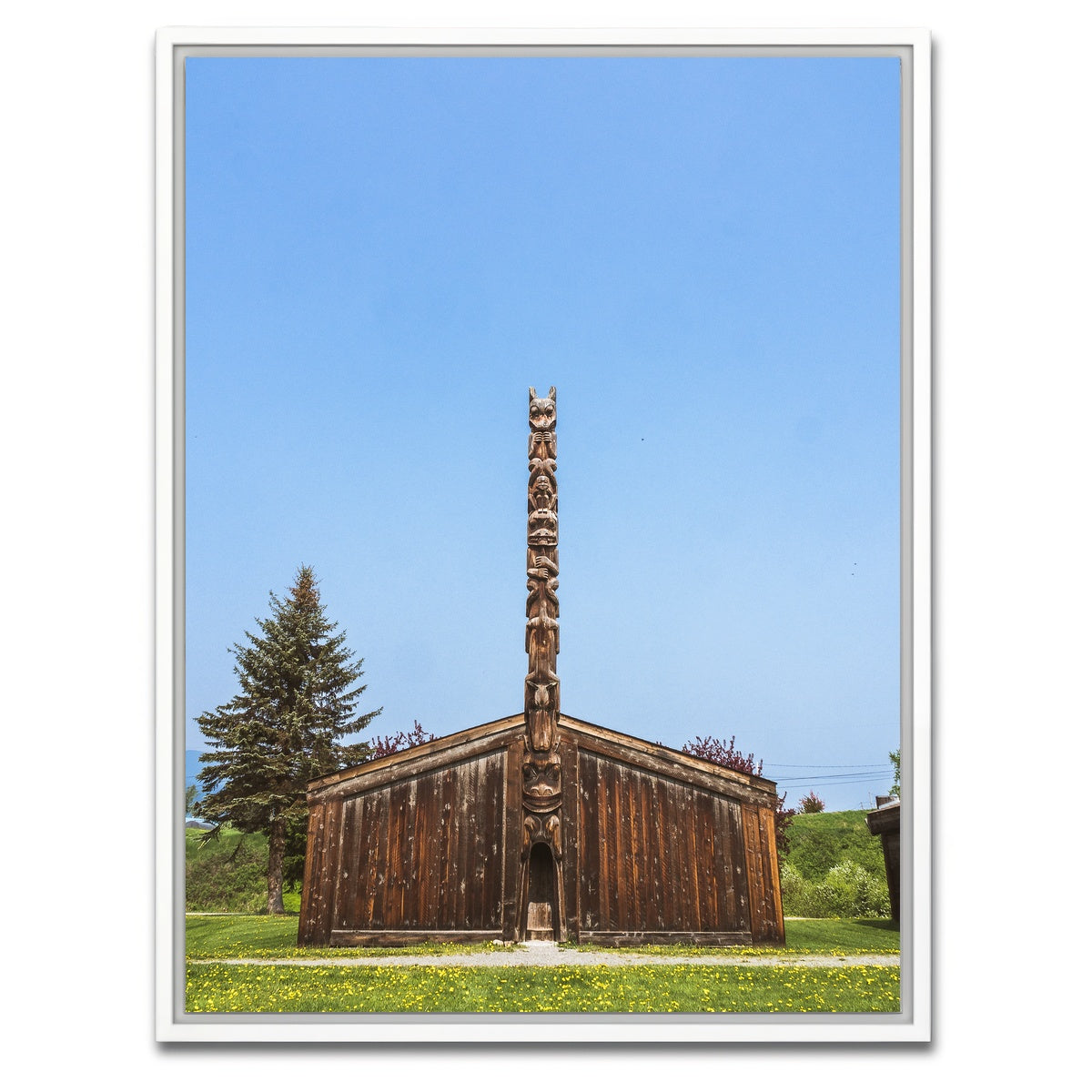 AUTO-MOCKUP WHITE | Ksan First Nations Canada 1 | 1 Piece | White Framed Canvas | group=3x4
