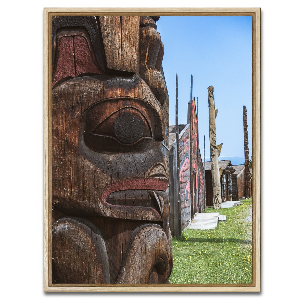 AUTO-MOCKUP WHITE | Ksan First Nations Canada | 1 Piece | Natural Framed Canvas | group=3x4