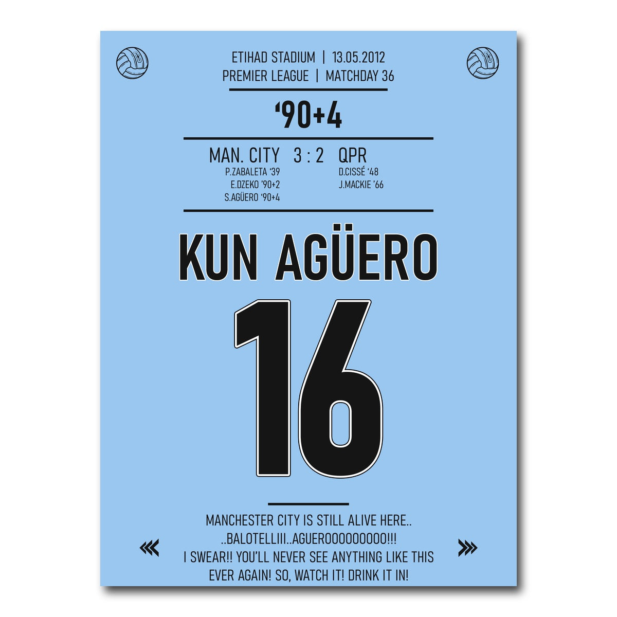 AUTO-MOCKUP WHITE | Kun Aguero | 1 Piece | Gallery Wrap Canvas | group=3x4