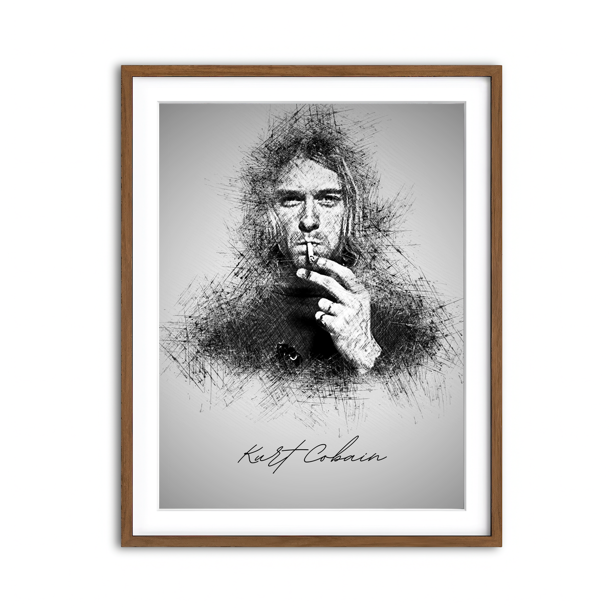 Framed Print 3x4 Walnut