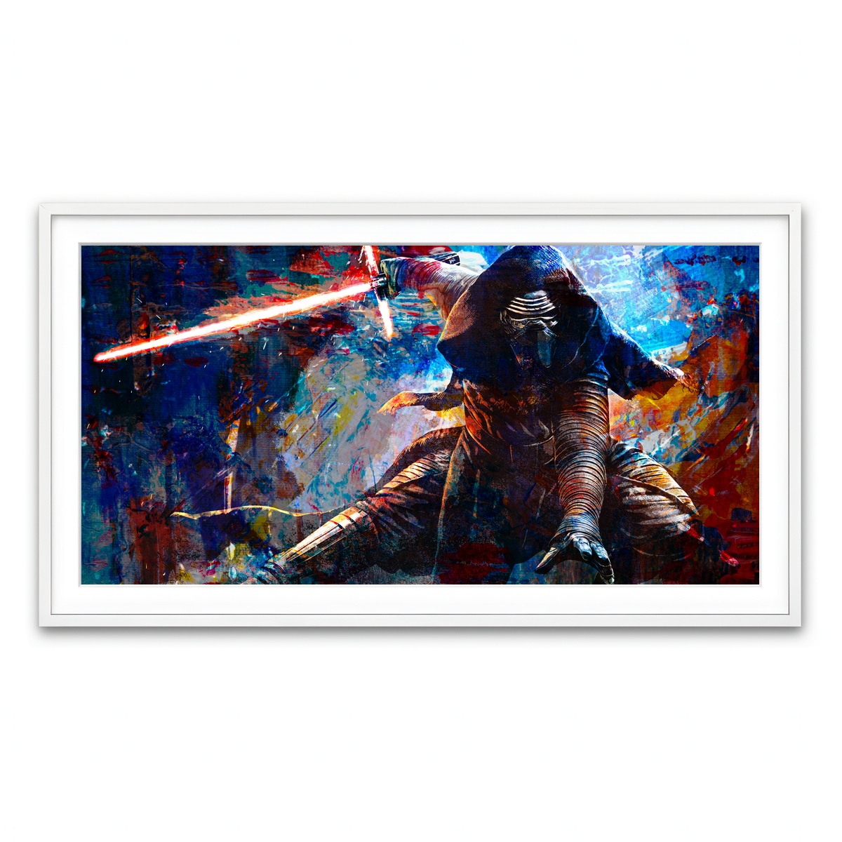 Framed Print 2x1 White