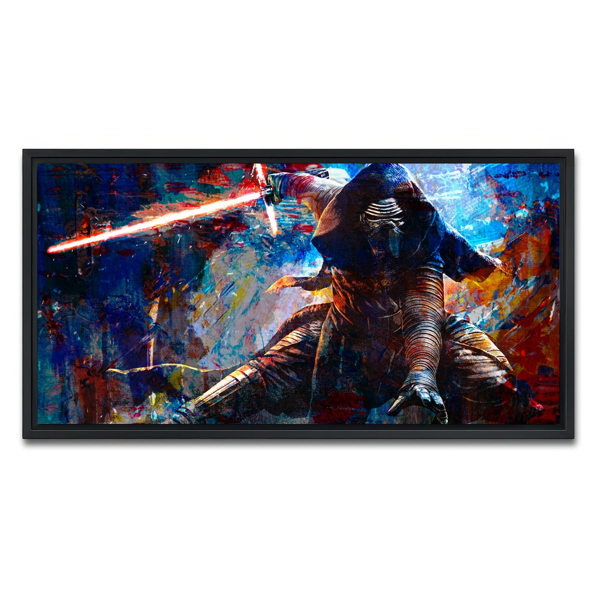 AUTO-MOCKUP WHITE | Kylo Ren Full Armor | 1 Piece | Black Framed Canvas | group=2x1