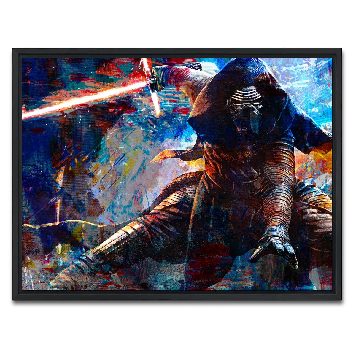 AUTO-MOCKUP WHITE | Kylo Ren Full Armor | 1 Piece | Black Framed Canvas | group=4x3