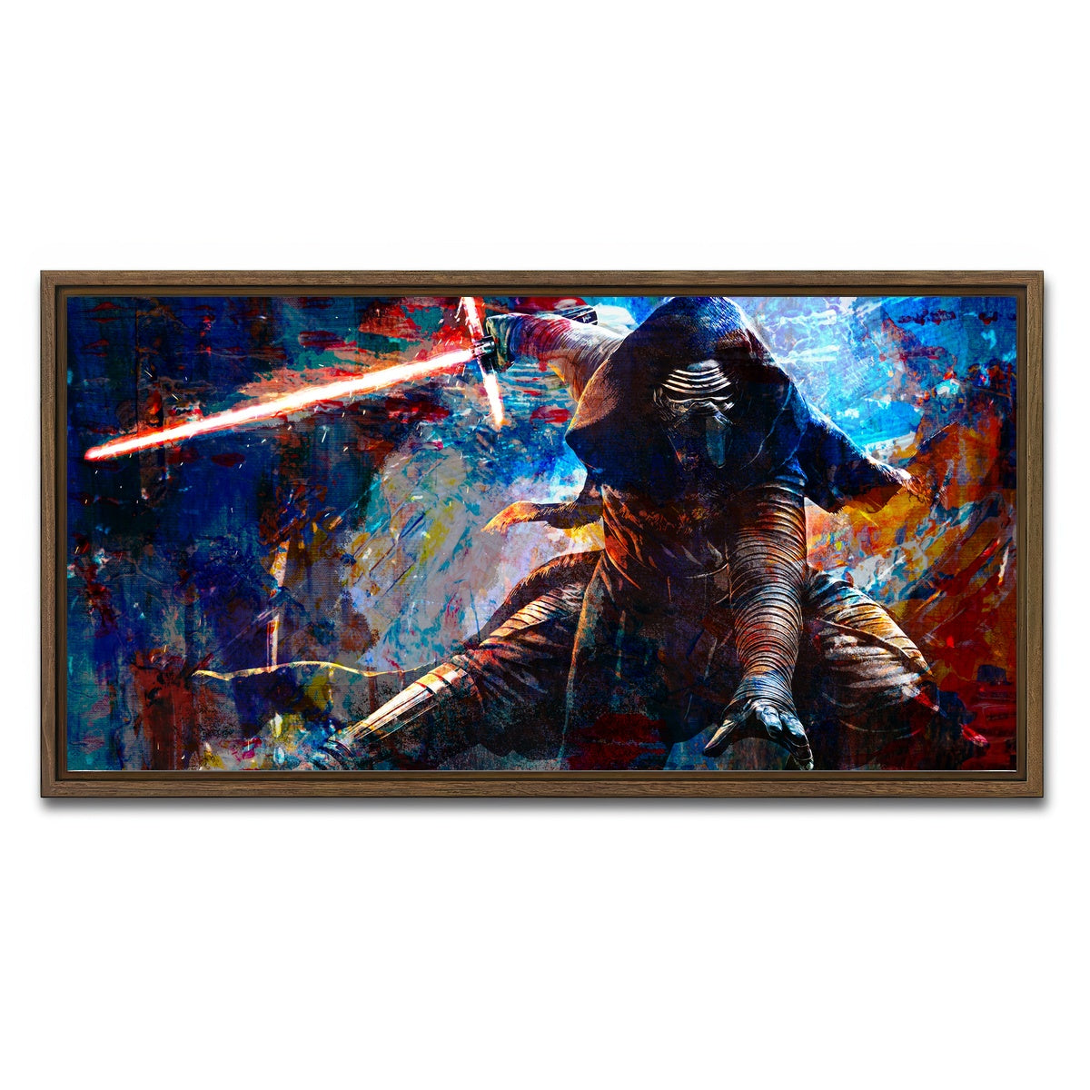 AUTO-MOCKUP WHITE | Kylo Ren Full Armor | 1 Piece | Walnut Framed Canvas | group=2x1
