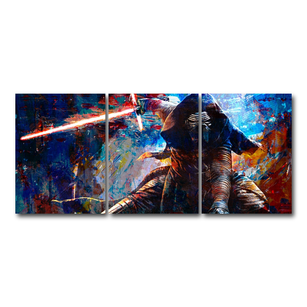 AUTO-MOCKUP WHITE | Kylo Ren Full Armor | 3 Piece | Gallery Wrap Canvas | group=18x24