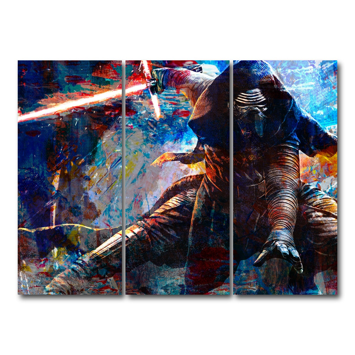 AUTO-MOCKUP WHITE | Kylo Ren Full Armor | 3 Piece | Gallery Wrap Canvas | group=8x18