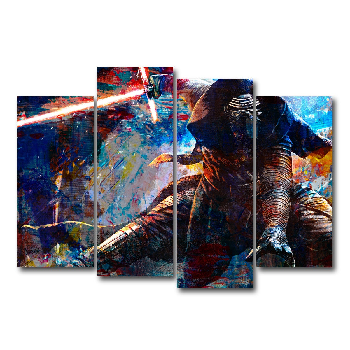 AUTO-MOCKUP WHITE | Kylo Ren Full Armor | 4 Piece | Gallery Wrap Canvas | group=4_normal