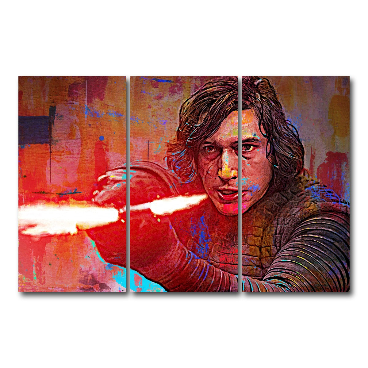 AUTO-MOCKUP WHITE | Kylo Ren | 3 Piece | Gallery Wrap Canvas | group=12x24