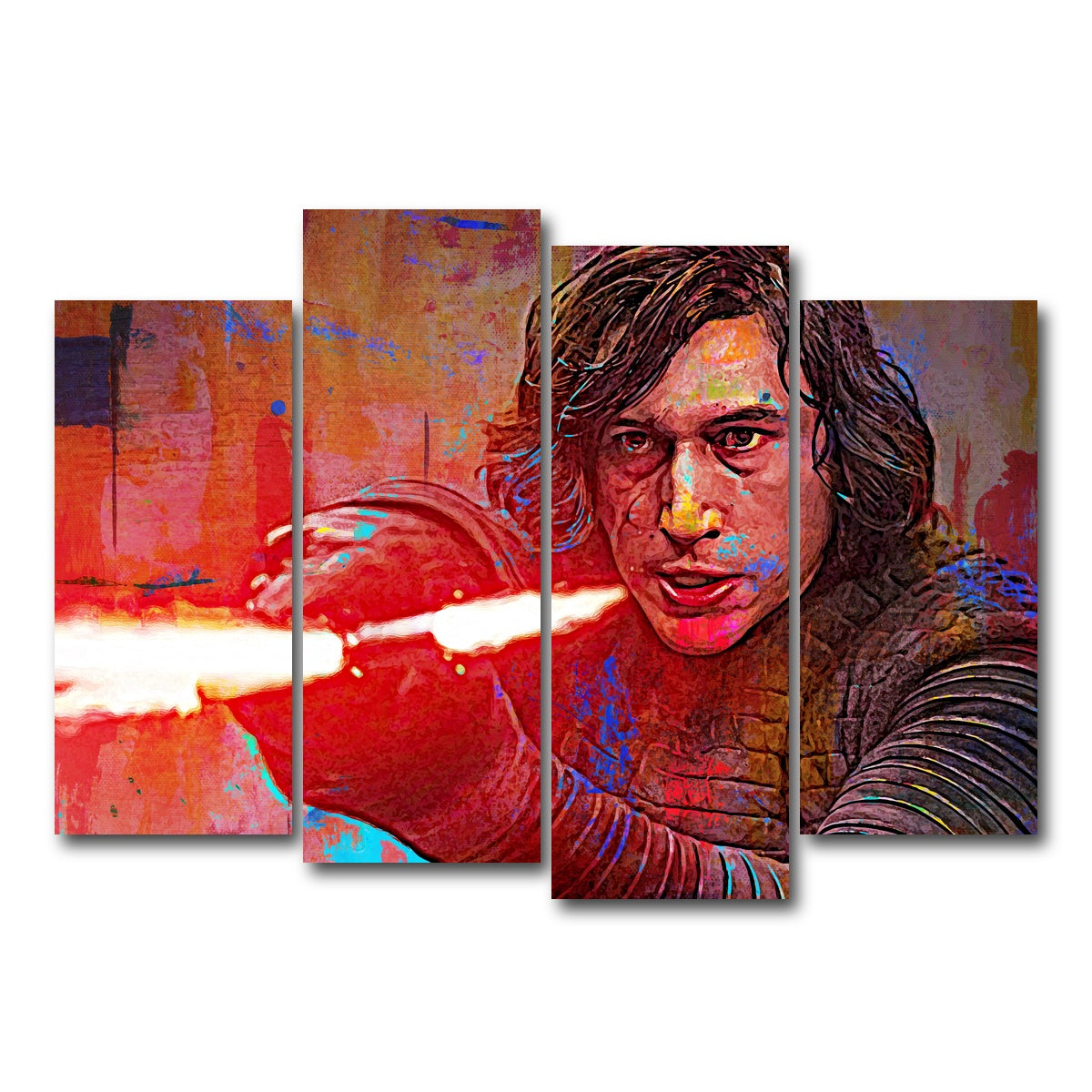 AUTO-MOCKUP WHITE | Kylo Ren | 4 Piece | Gallery Wrap Canvas | group=4_normal