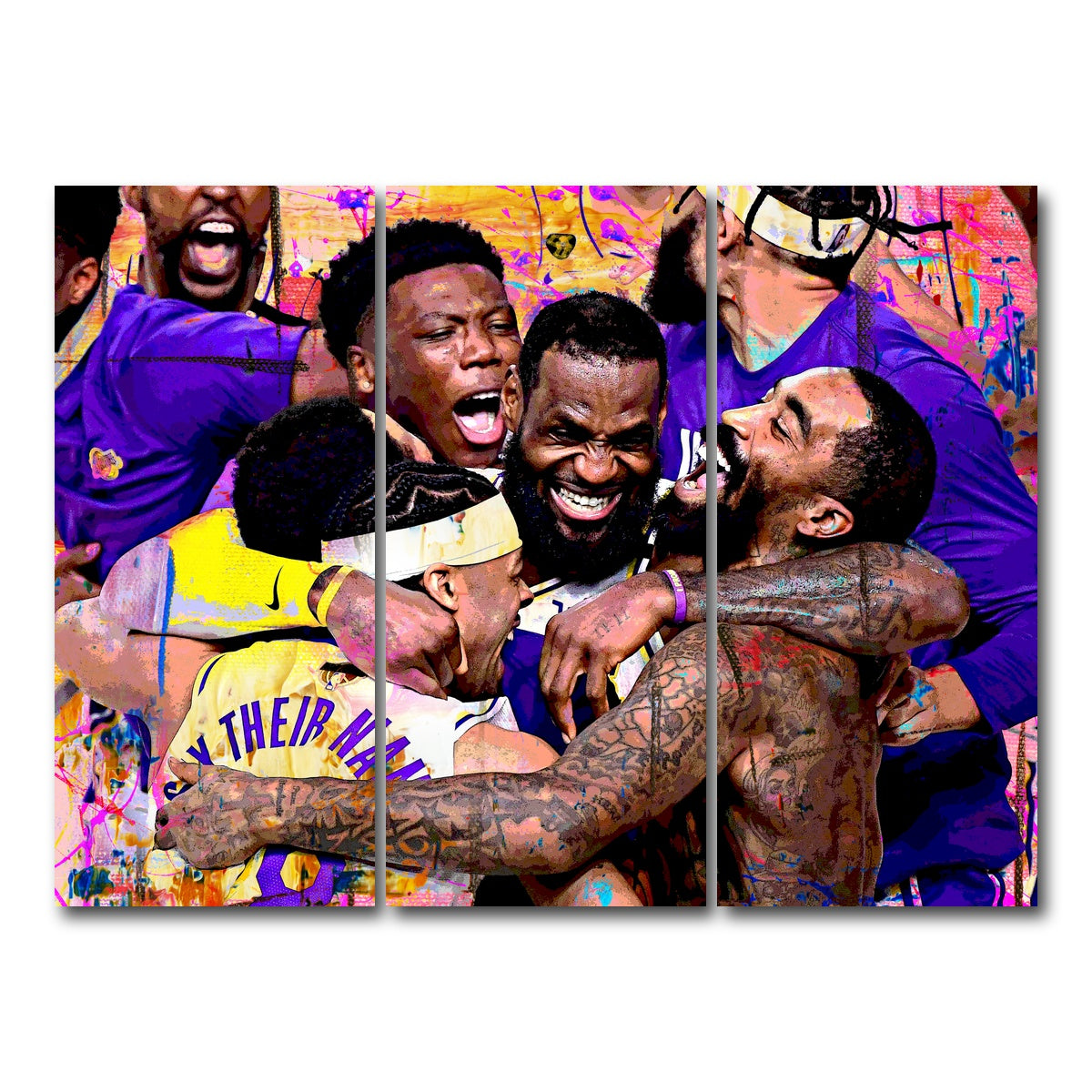 AUTO-MOCKUP WHITE | LA Celebration | 3 Piece | Gallery Wrap Canvas | group=8x18