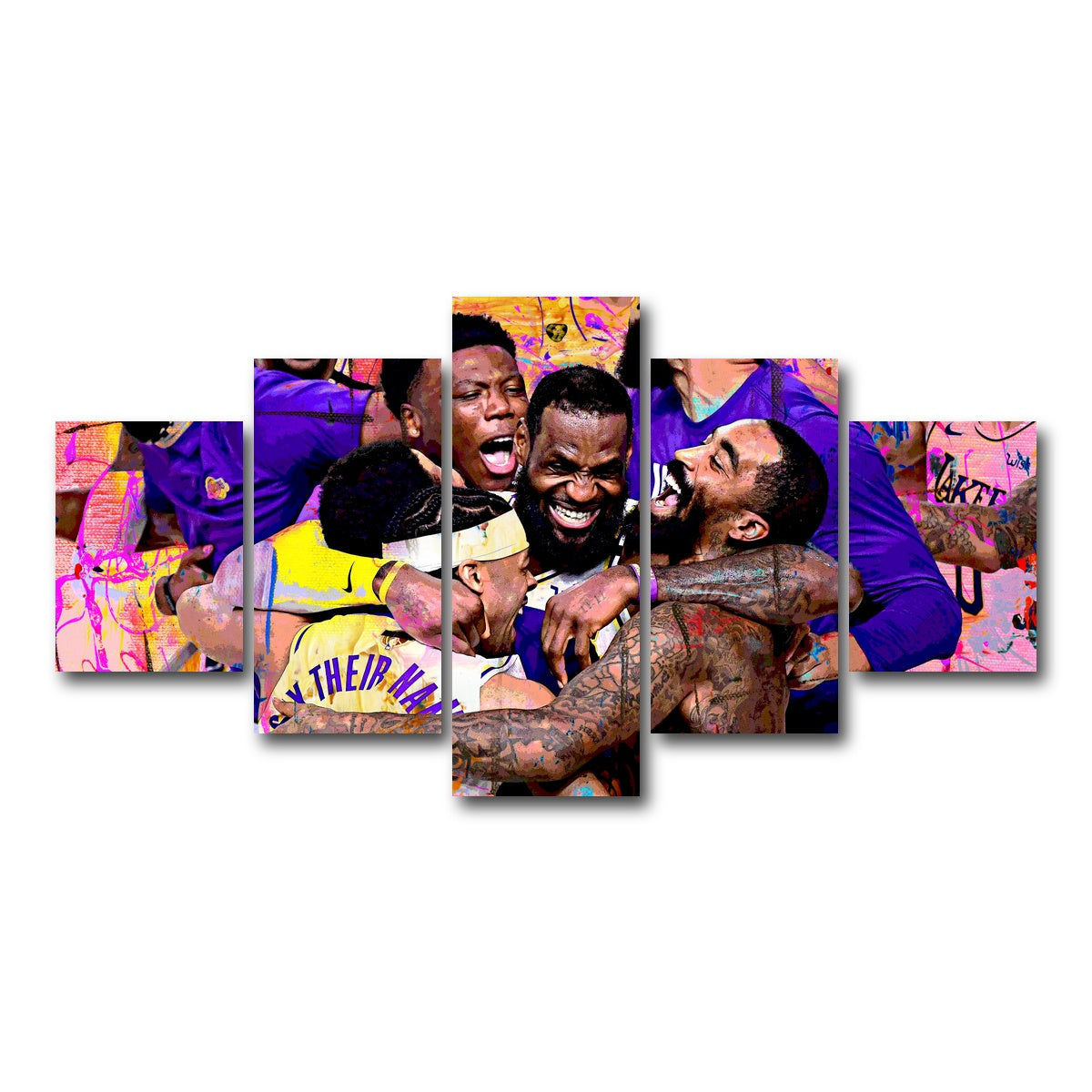 AUTO-MOCKUP WHITE | LA Celebration | 5 Piece | Gallery Wrap Canvas | group=5_short