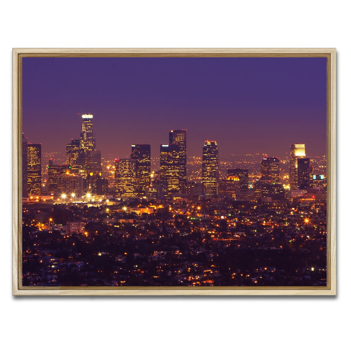 AUTO-MOCKUP WHITE | LA Skyline | 1 Piece | Natural Framed Canvas | group=4x3