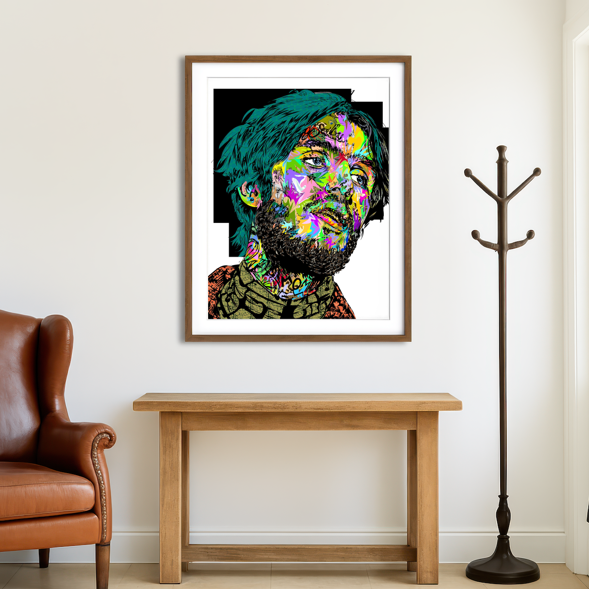 AUTO-MOCKUP ROOM | Lil Peep Color Wall Art