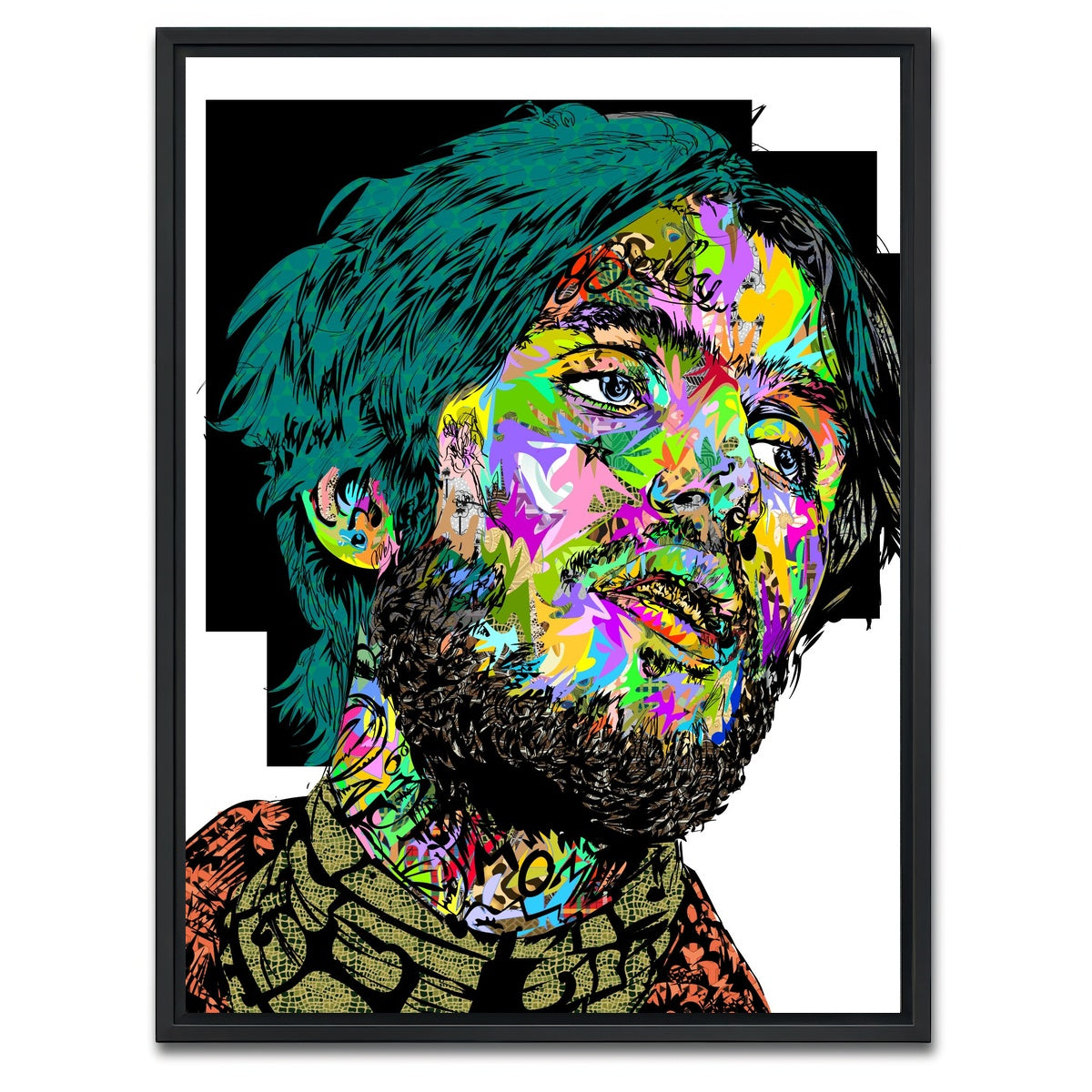 AUTO-MOCKUP WHITE | LIL PEEP Color | 1 Piece | Black Framed Canvas | group=3x4