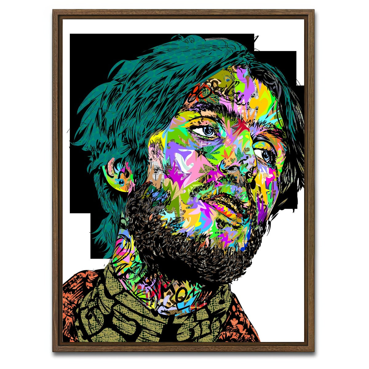 AUTO-MOCKUP WHITE | LIL PEEP Color | 1 Piece | Walnut Framed Canvas | group=3x4