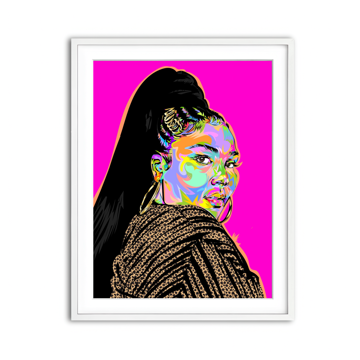 Framed Print 3x4 White