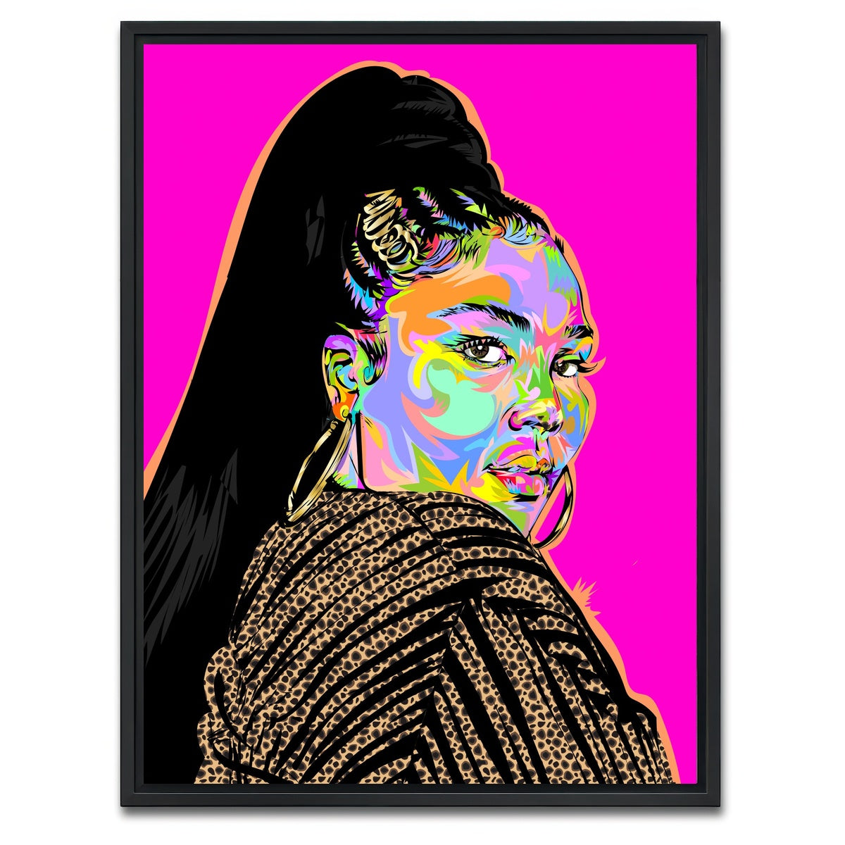 AUTO-MOCKUP WHITE | LIZZO | 1 Piece | Black Framed Canvas | group=3x4