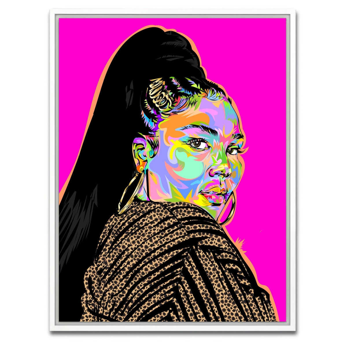 AUTO-MOCKUP WHITE | LIZZO | 1 Piece | White Framed Canvas | group=3x4