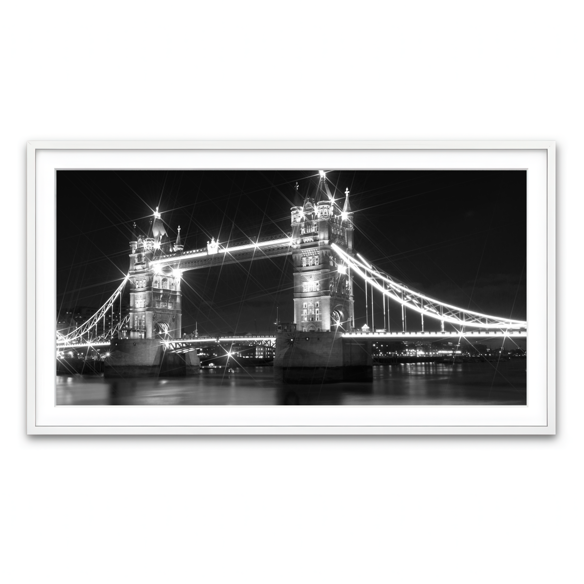 Framed Print 2x1 White