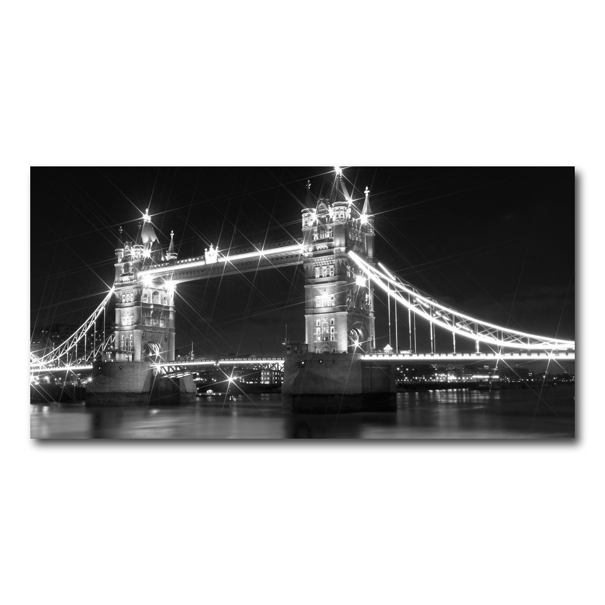 AUTO-MOCKUP WHITE | LONDON Tower Bridge at Night | 1 Piece | Gallery Wrap Canvas | group=2x1