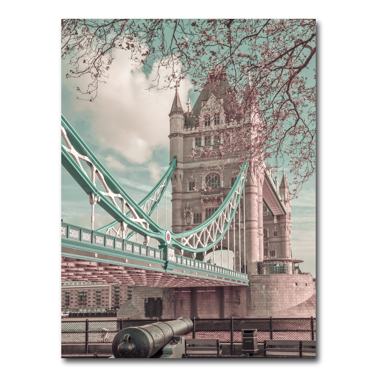 AUTO-MOCKUP WHITE | LONDON Tower Bridge in Detail | 1 Piece | Gallery Wrap Canvas | group=3x4
