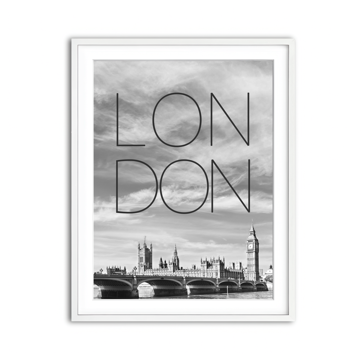 Framed Print 3x4 White