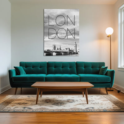 AUTO-MOCKUP ROOM | LONDON Westminster Bridge Text & Skyline