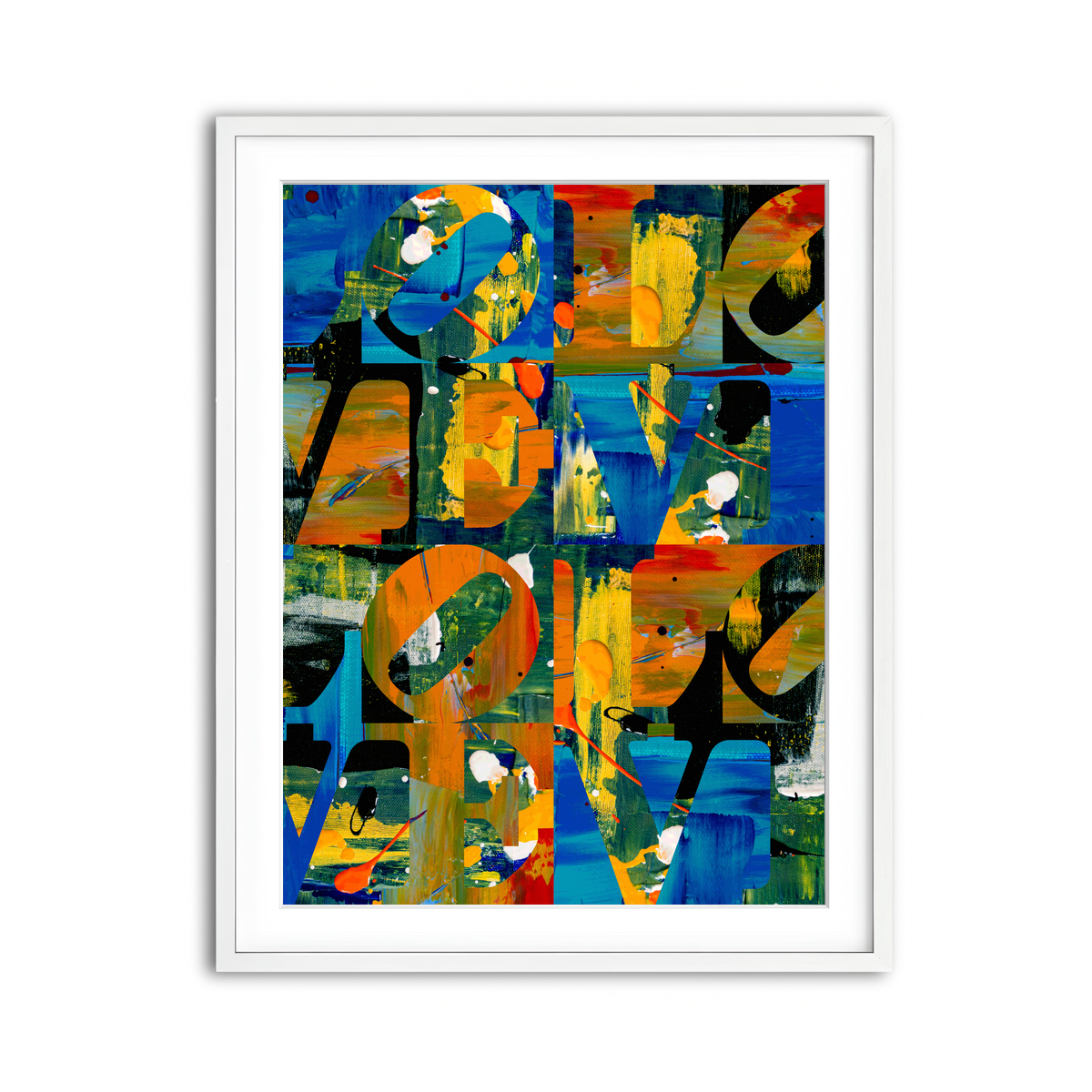 Framed Print 3x4 White