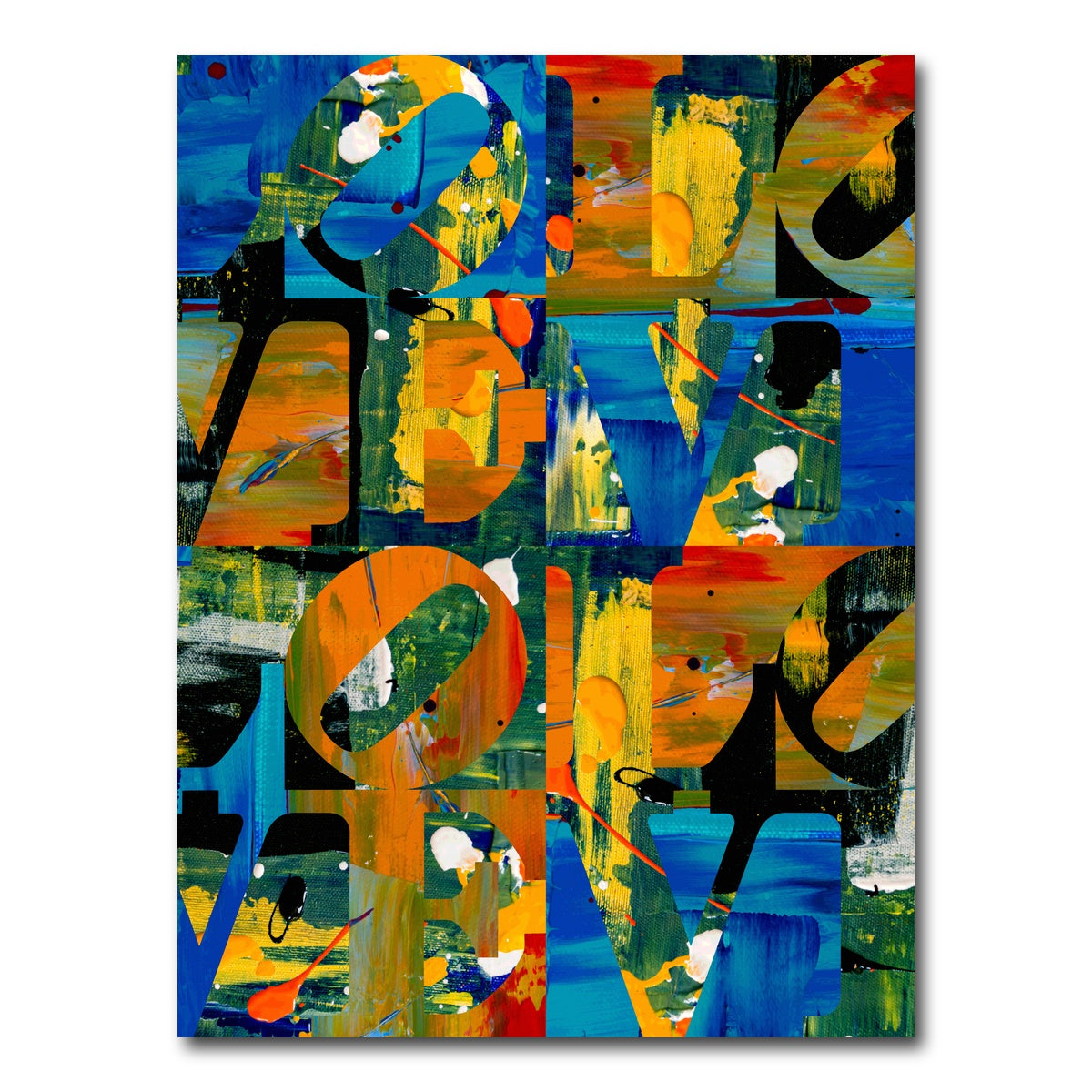 AUTO-MOCKUP WHITE | LOVE Quadrant | 1 Piece | Gallery Wrap Canvas | group=3x4