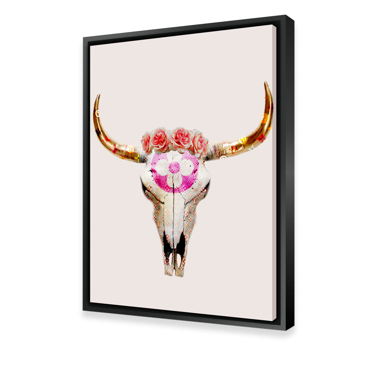 LV Bull Skull Wall Art