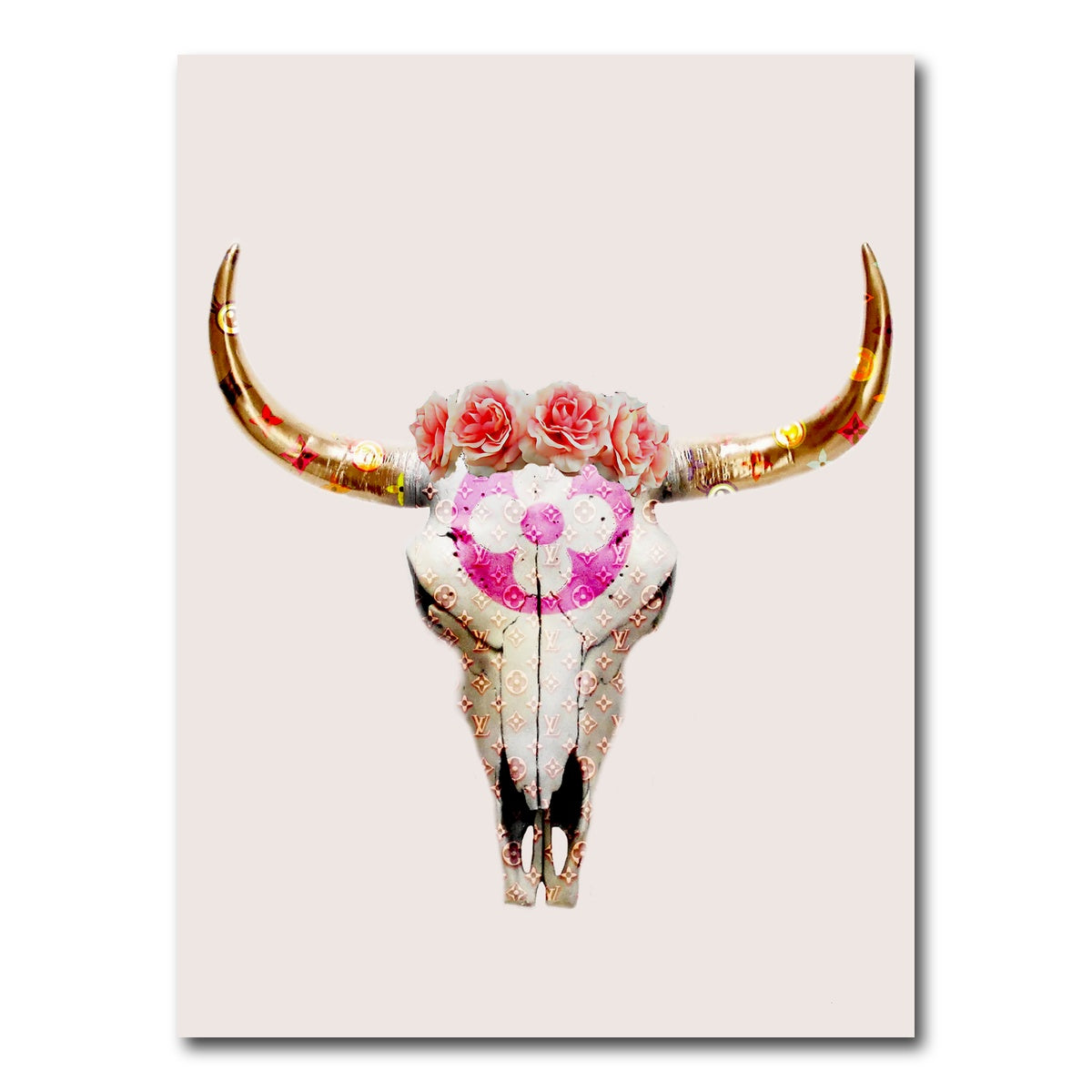 AUTO-MOCKUP WHITE | LV Bull Skull | 1 Piece | Gallery Wrap Canvas | group=3x4