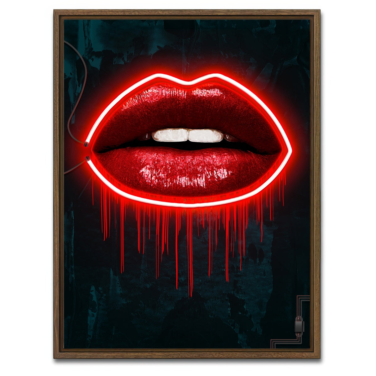 AUTO-MOCKUP WHITE | LV Lips | 1 Piece | Walnut Framed Canvas | group=3x4