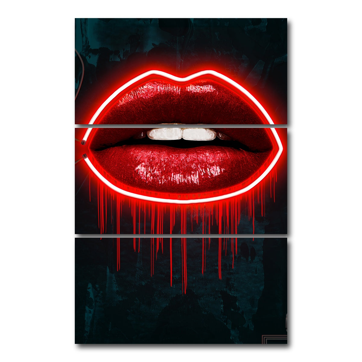 AUTO-MOCKUP WHITE | LV Lips | 3 Piece | Gallery Wrap Canvas | group=12x24_stacked