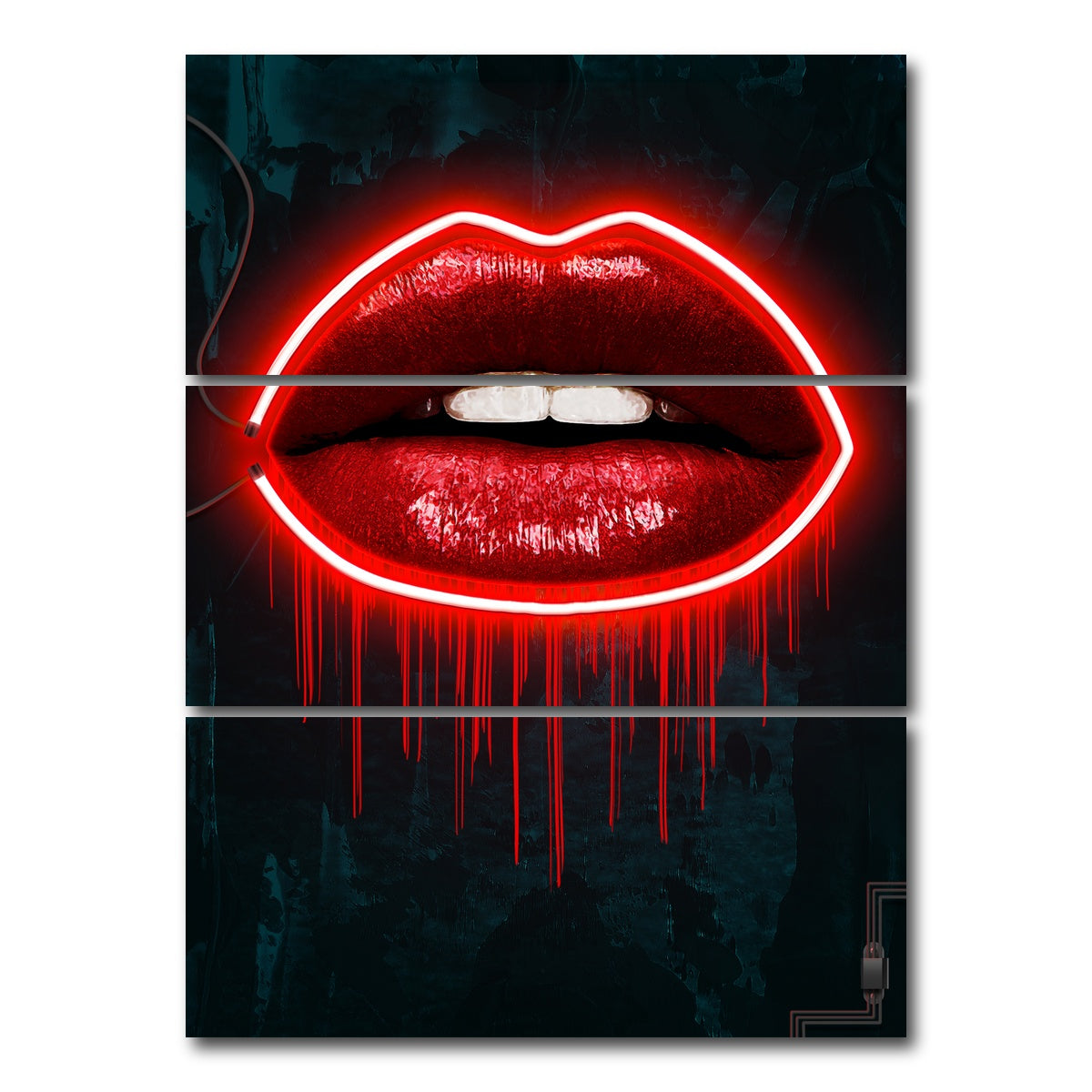 AUTO-MOCKUP WHITE | LV Lips | 3 Piece | Gallery Wrap Canvas | group=8x18_stacked
