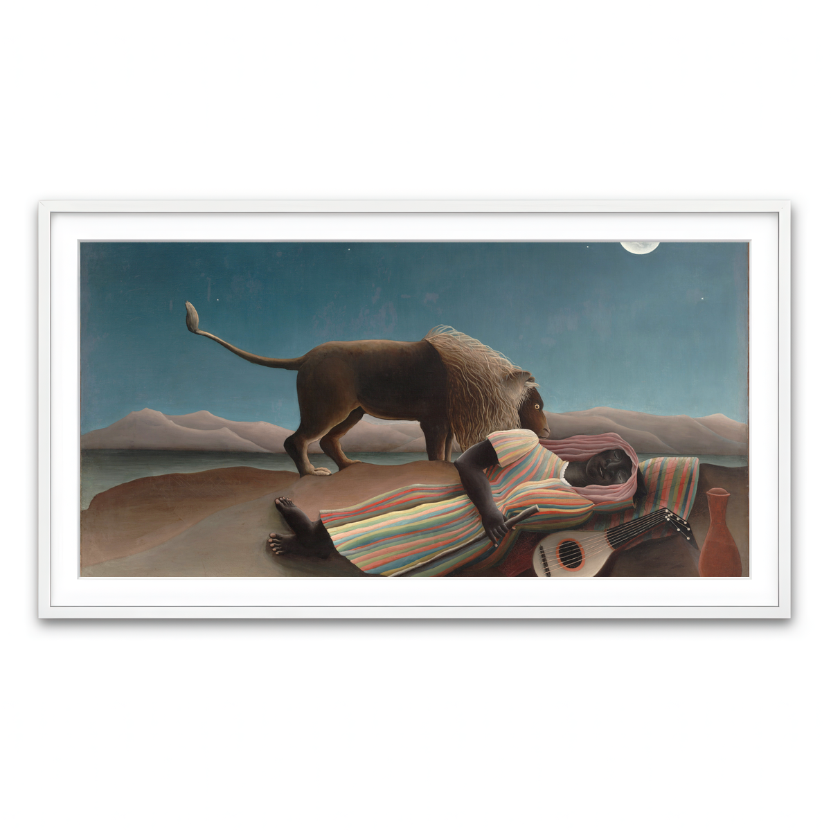 Framed Print 2x1 White