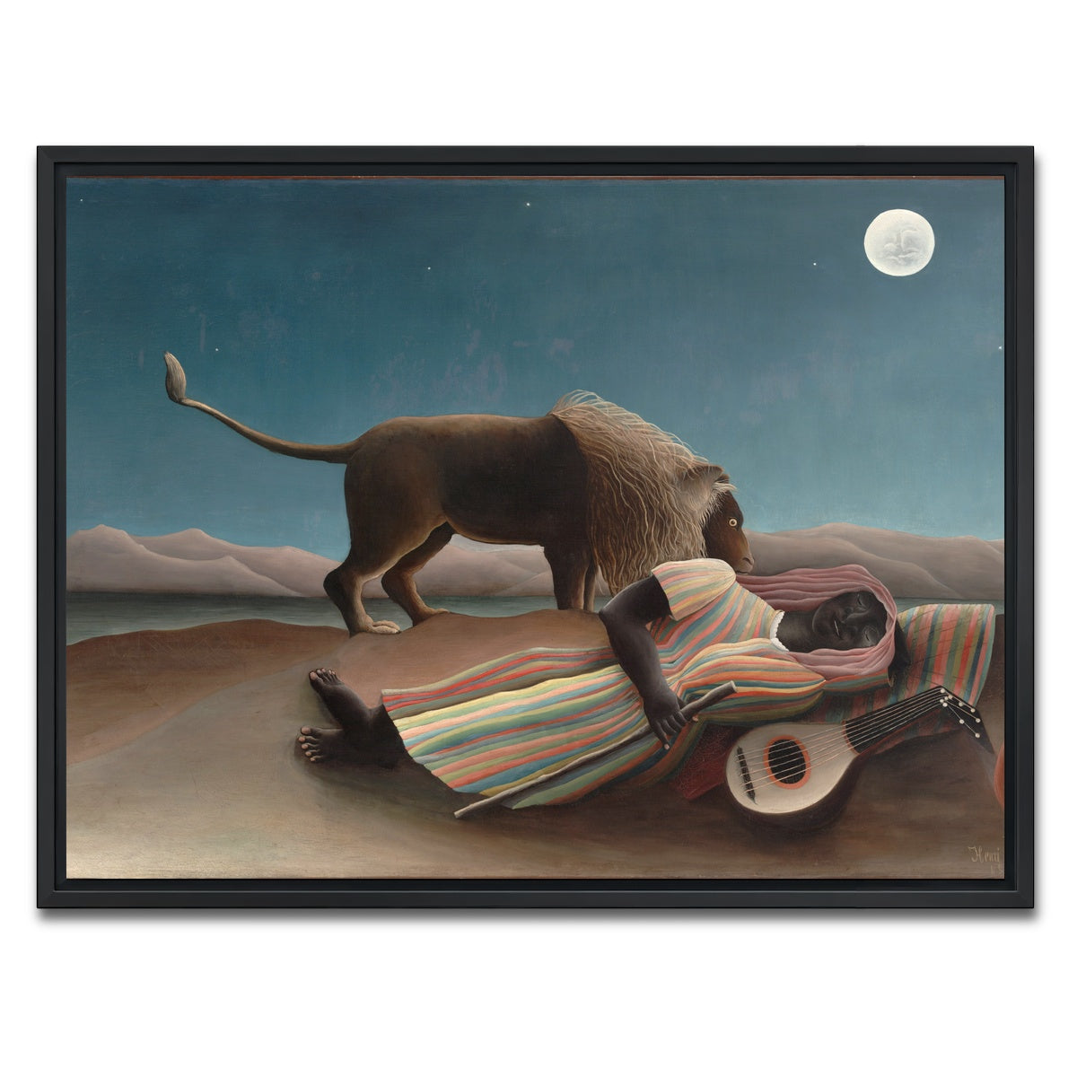 AUTO-MOCKUP WHITE | La Bohemienne endormie | 1 Piece | Black Framed Canvas | group=4x3