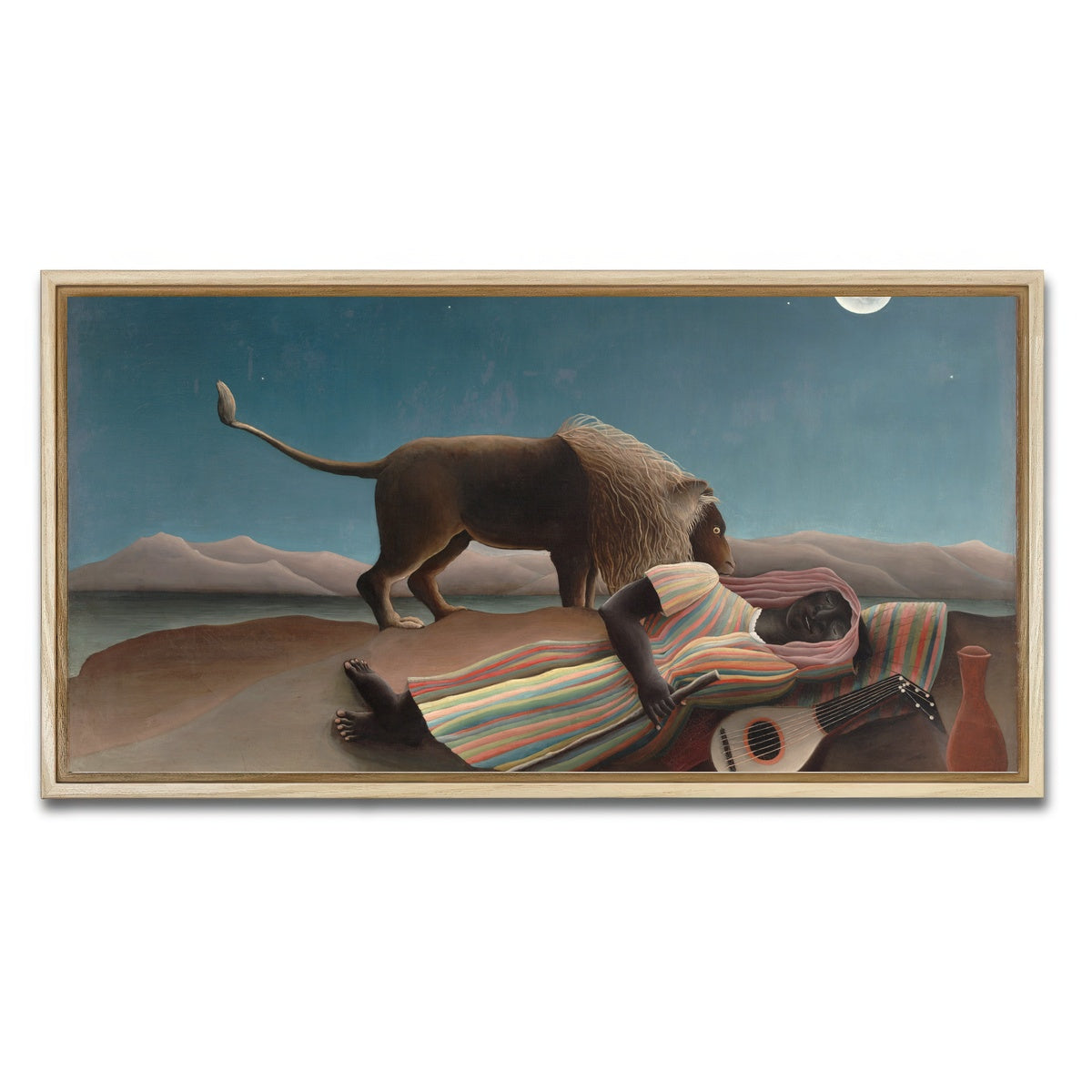 AUTO-MOCKUP WHITE | La Bohemienne endormie | 1 Piece | Natural Framed Canvas | group=2x1