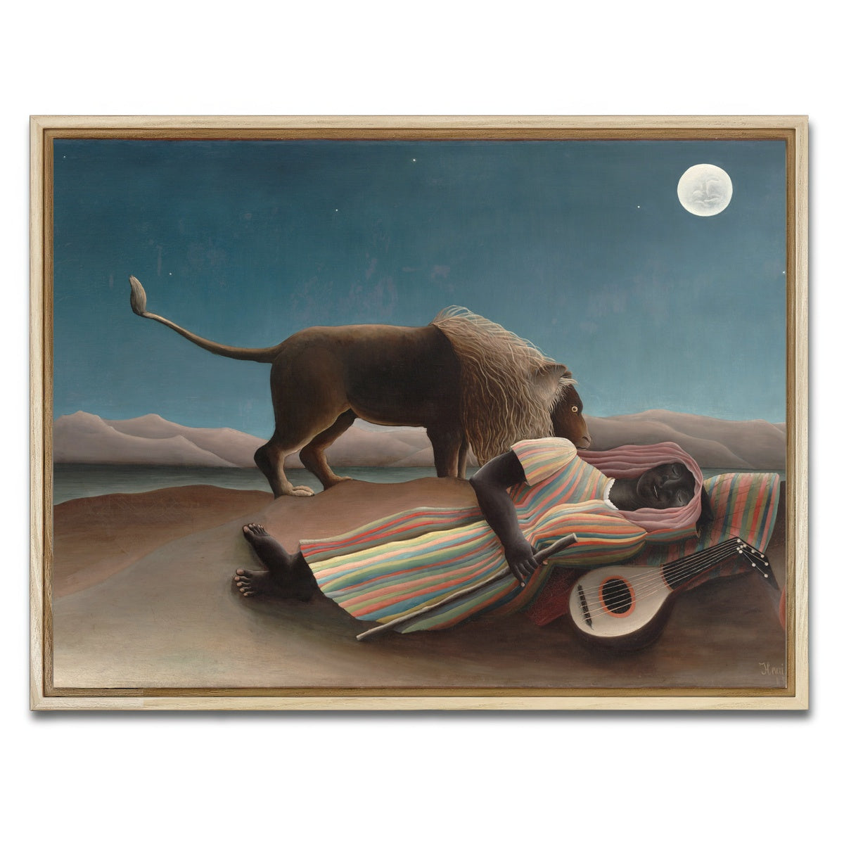 AUTO-MOCKUP WHITE | La Bohemienne endormie | 1 Piece | Natural Framed Canvas | group=4x3