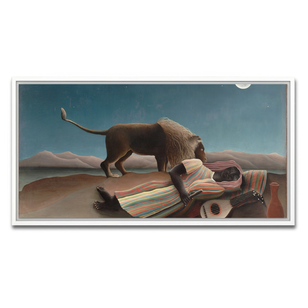 AUTO-MOCKUP WHITE | La Bohemienne endormie | 1 Piece | White Framed Canvas | group=2x1