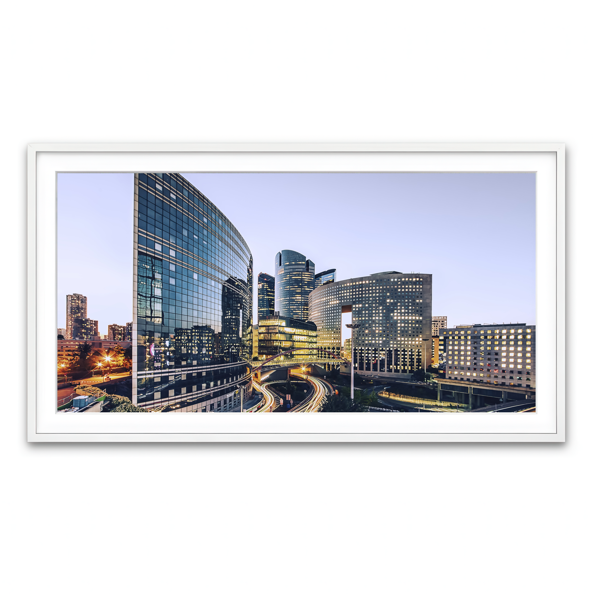 Framed Print 2x1 White